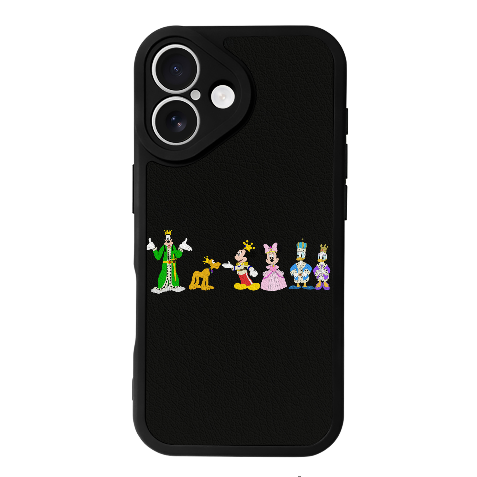 （画像用） ミッキーマウス Mickey Mouse 【iPhone 16シリーズ対応】シリコンスマホケース（レザー調） 材質：シリコン